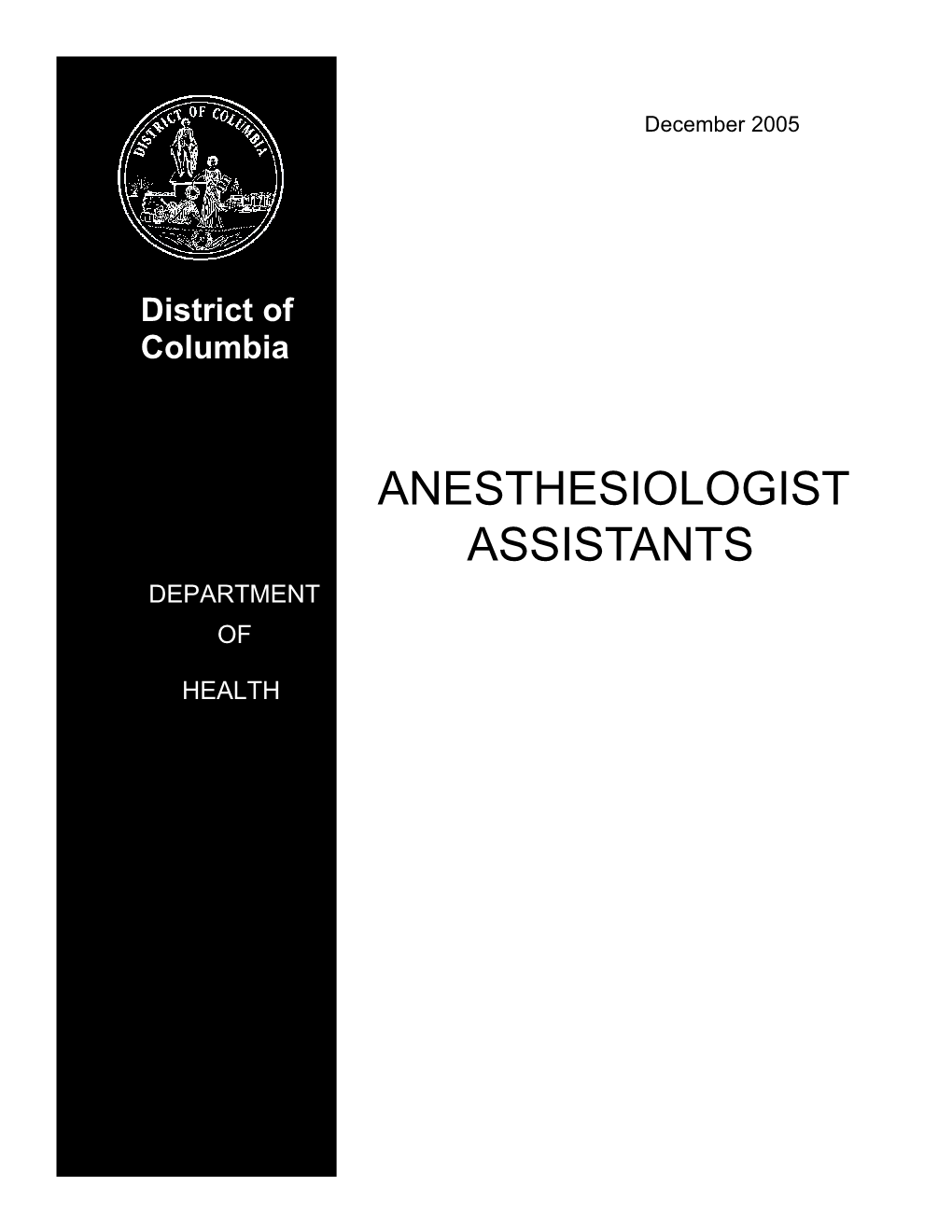 Anesthesiologist Assistants Department Of