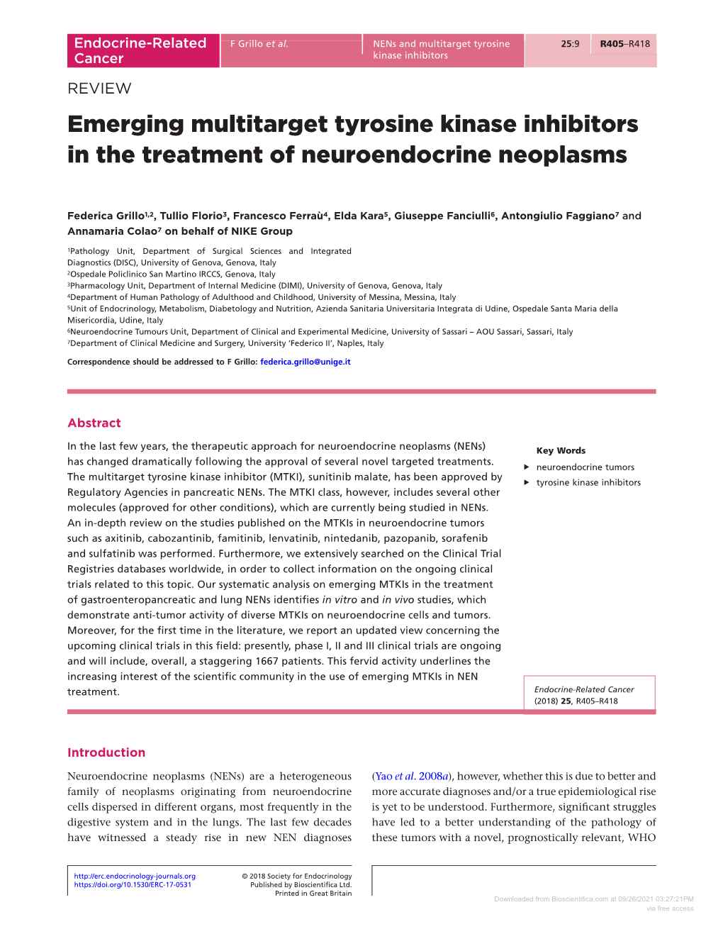 Emerging Multitarget Tyrosine Kinase Inhibitors in the Treatment of Neuroendocrine Neoplasms