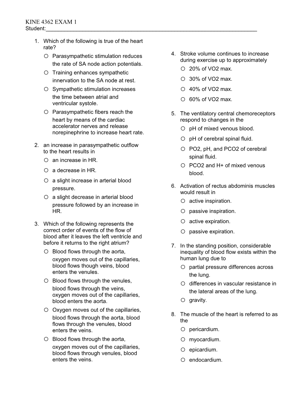 1. Which of the Following Is True of the Heart Rate?