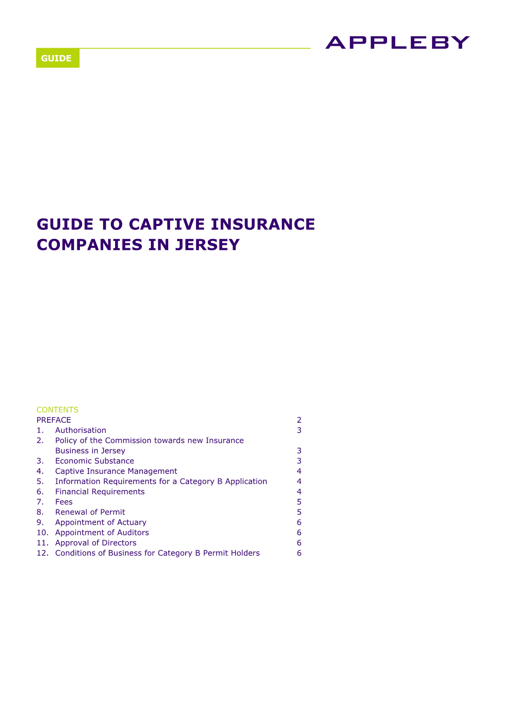 Guide to Captive Insurance Companies in Jersey