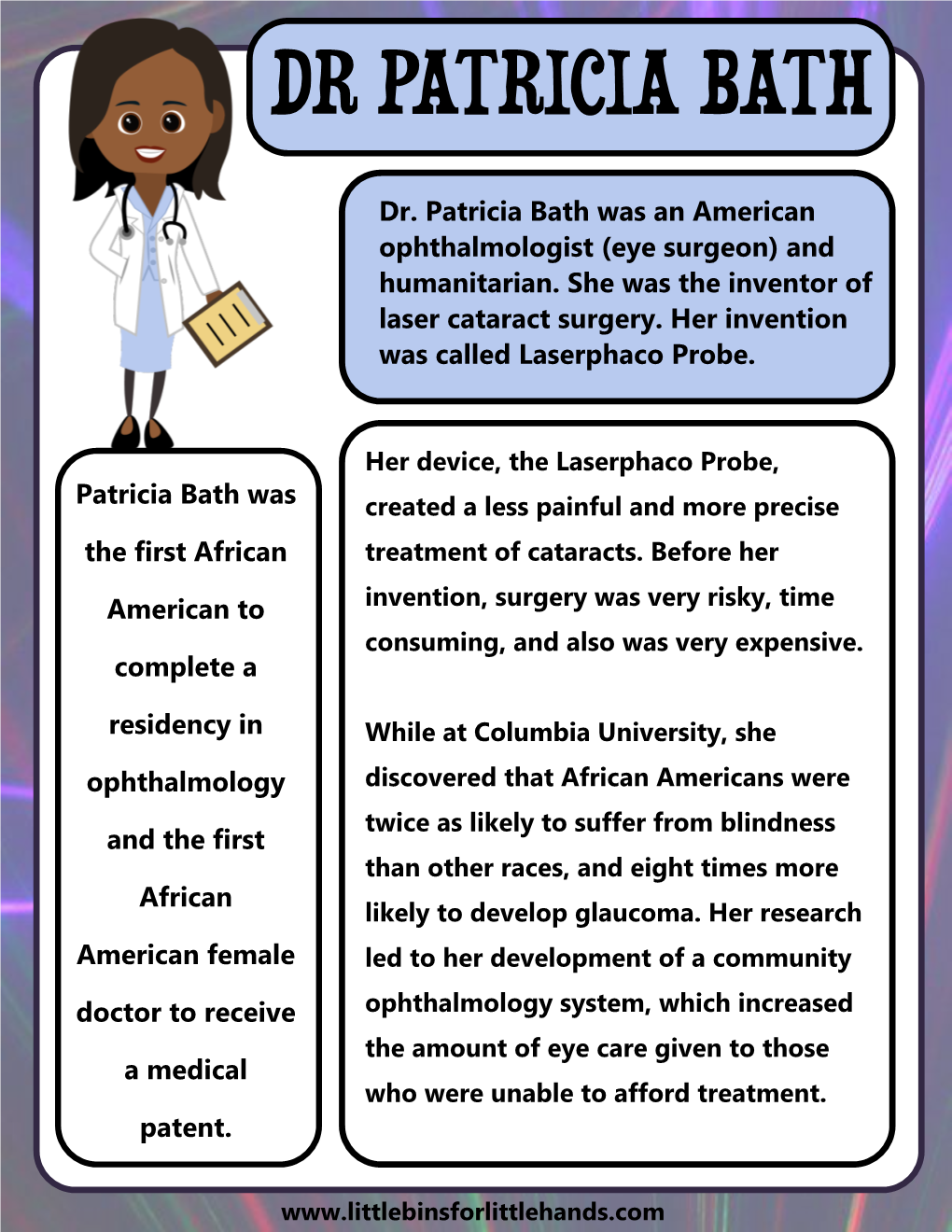 Dr Patricia Bath