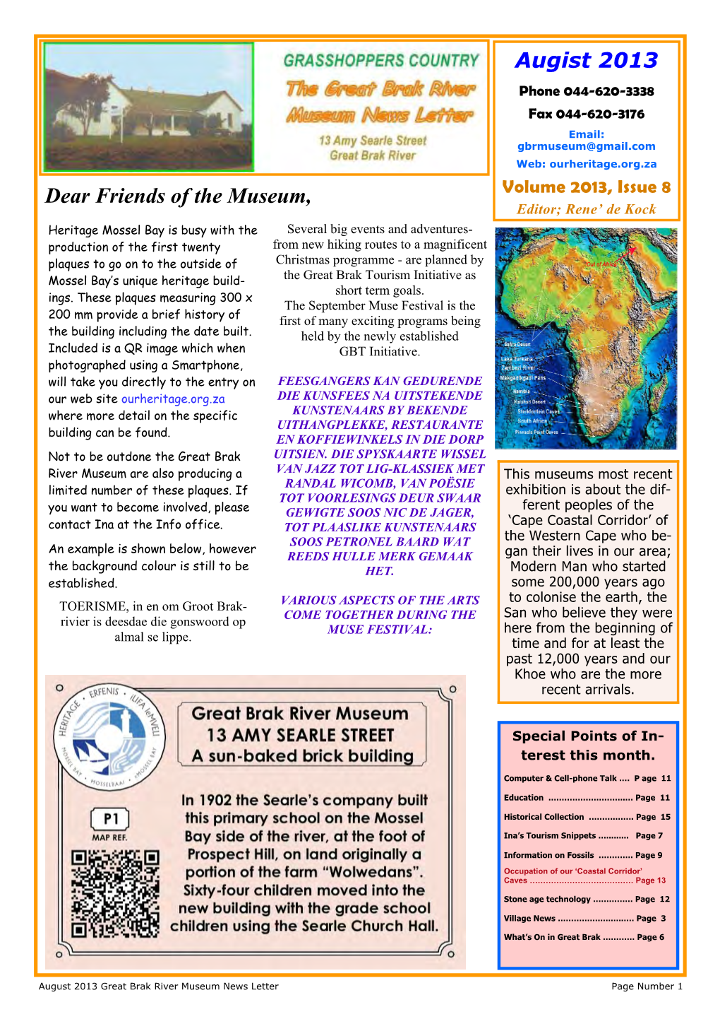 8 August 2013 Museum Letter Publication, F