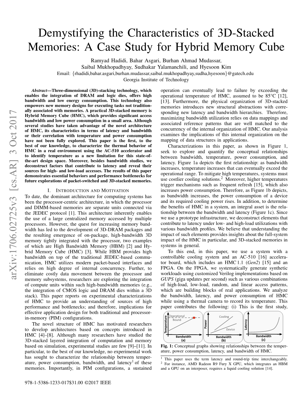 A Case Study for Hybrid Memory Cube