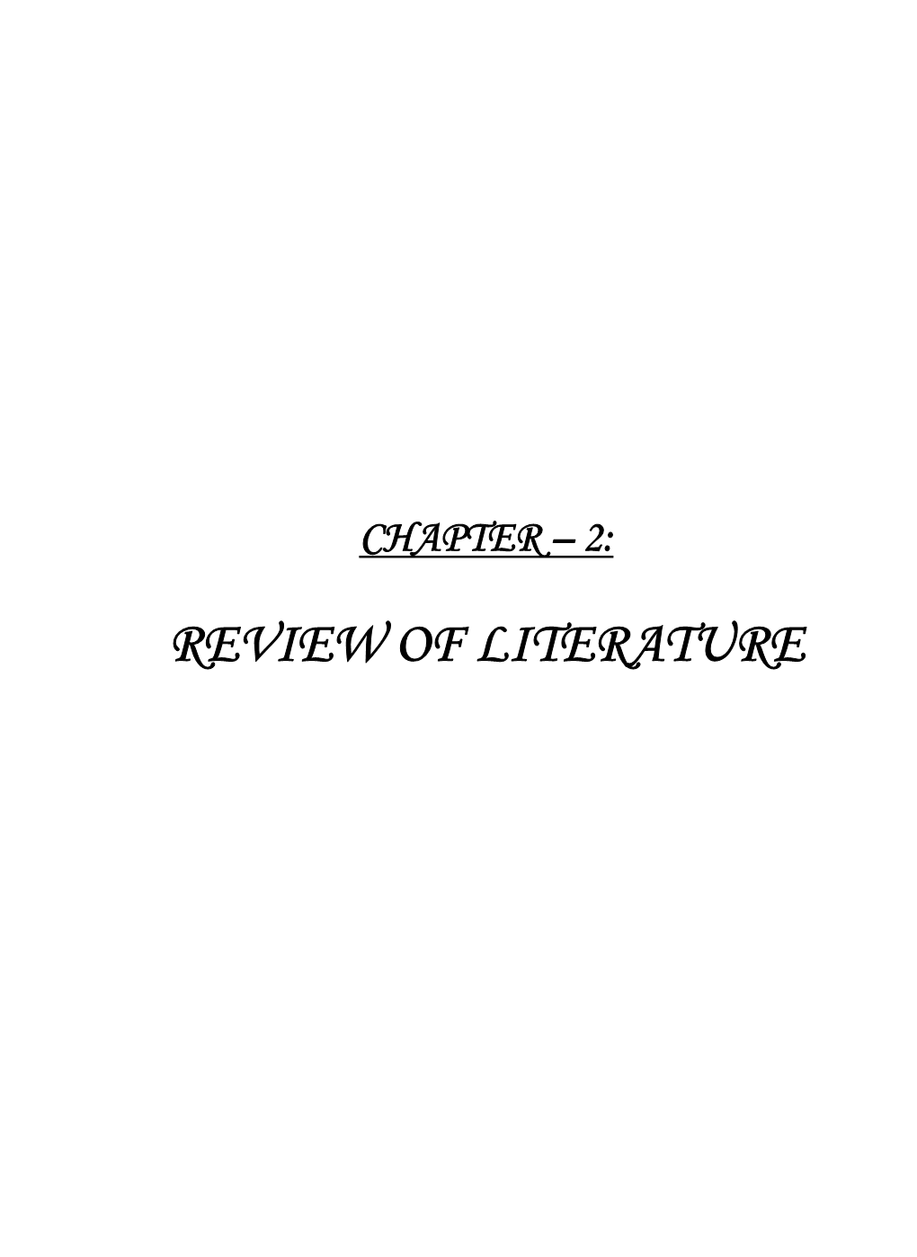 Review of Literature 2