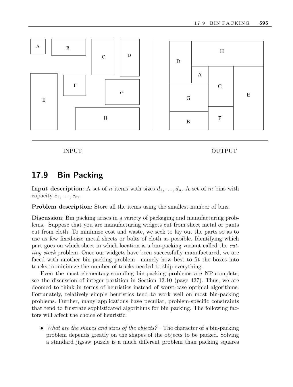 17.9 Bin Packing 595