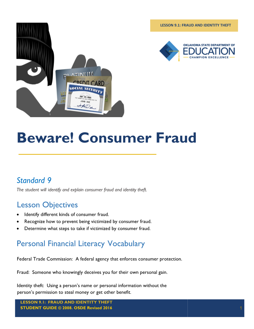 Beware! Consumer Fraud