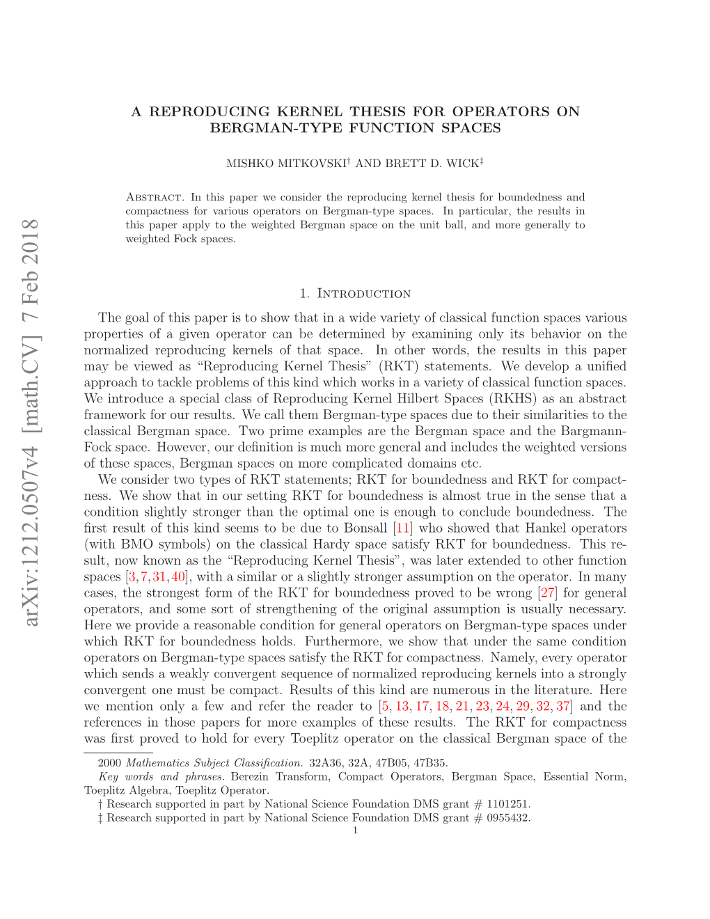 A Reproducing Kernel Thesis for Operators on Bergman-Type Function Spaces 3