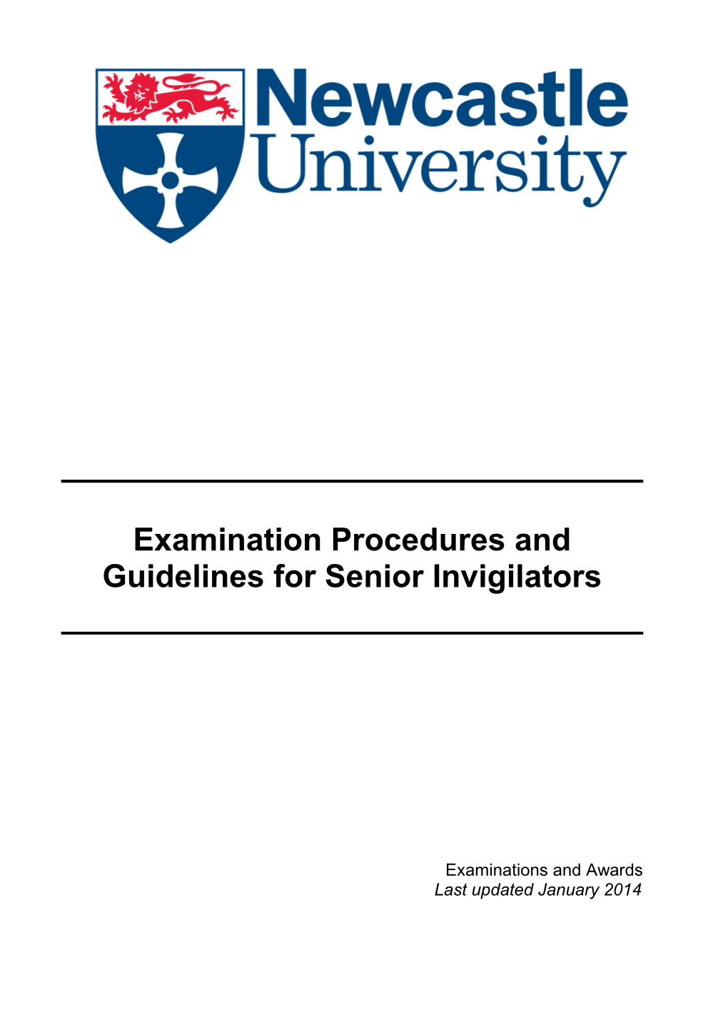 Examination Procedures and Guidelines for Senior Invigilators