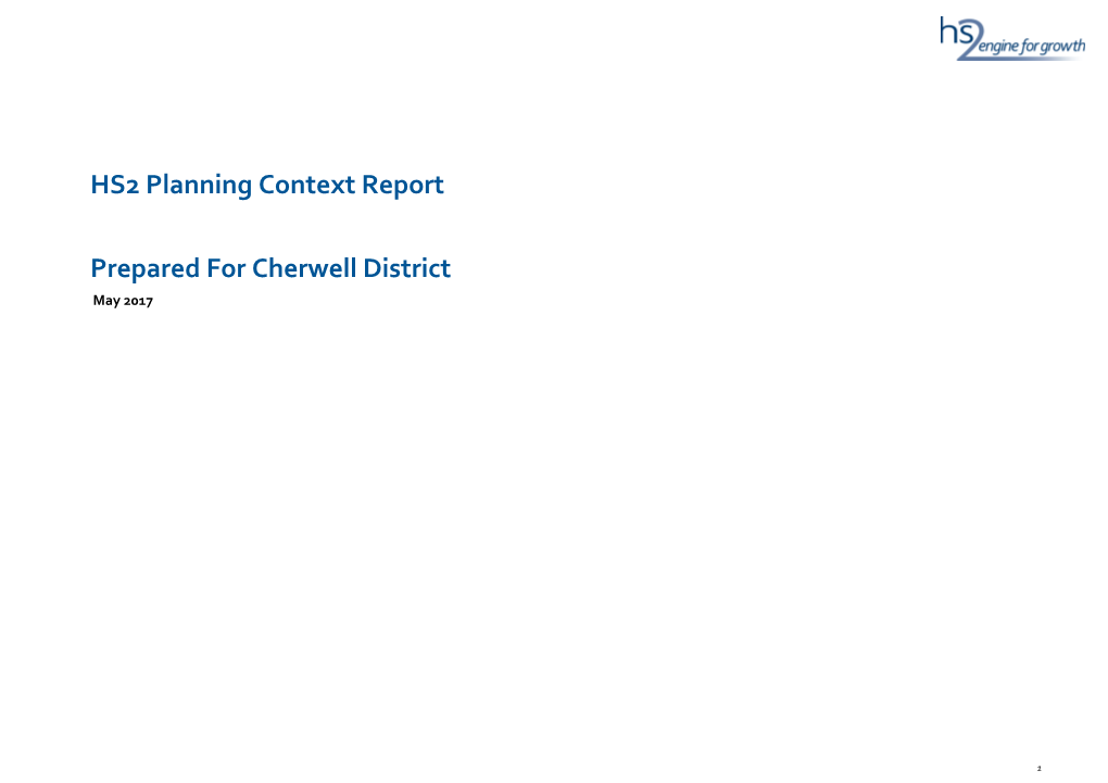 HS2 Context Report for Cherwell District