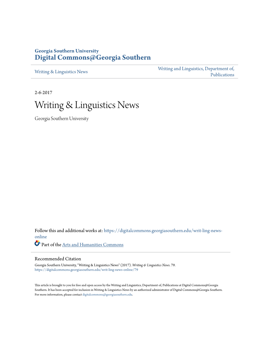 Writing & Linguistics News