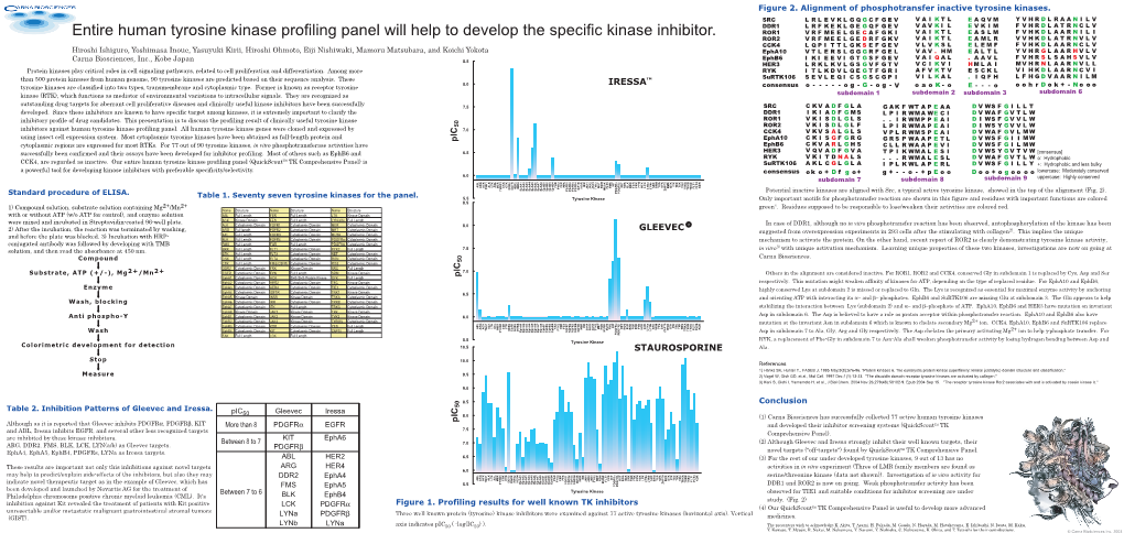 Entire Human Tyrosine Kinase Profiling Panel Will Help to Develop the Specific Kinase Inhibitor