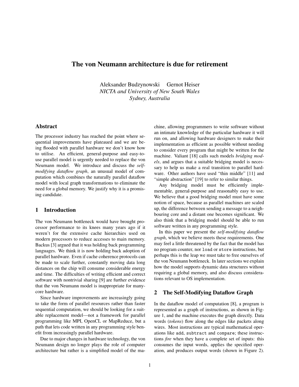 The Von Neumann Architecture Is Due for Retirement