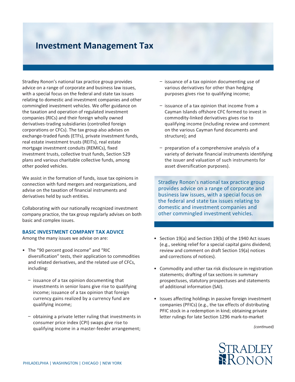 Investment Management Tax