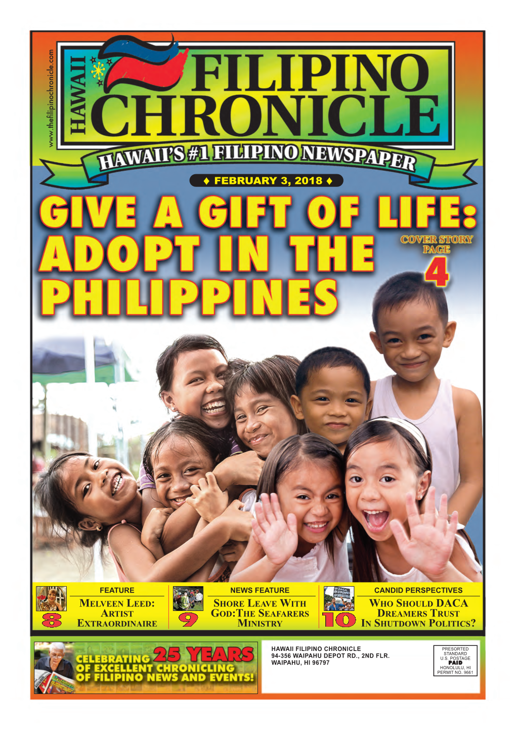 February 3, 2018 Hawaii Filipino Chronicle  1