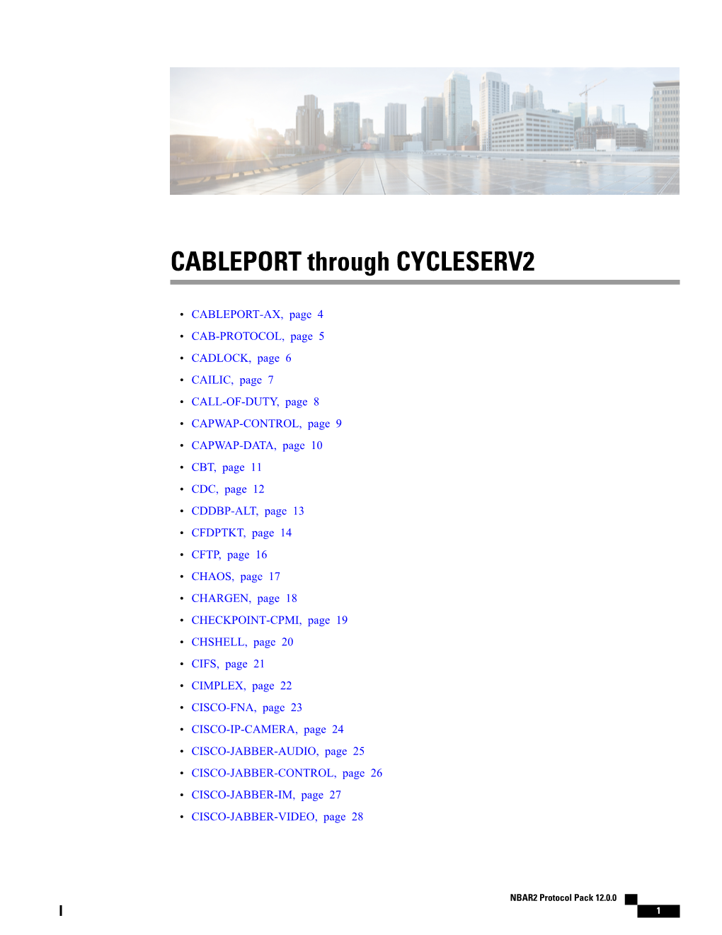 CABLEPORT Through CYCLESERV2