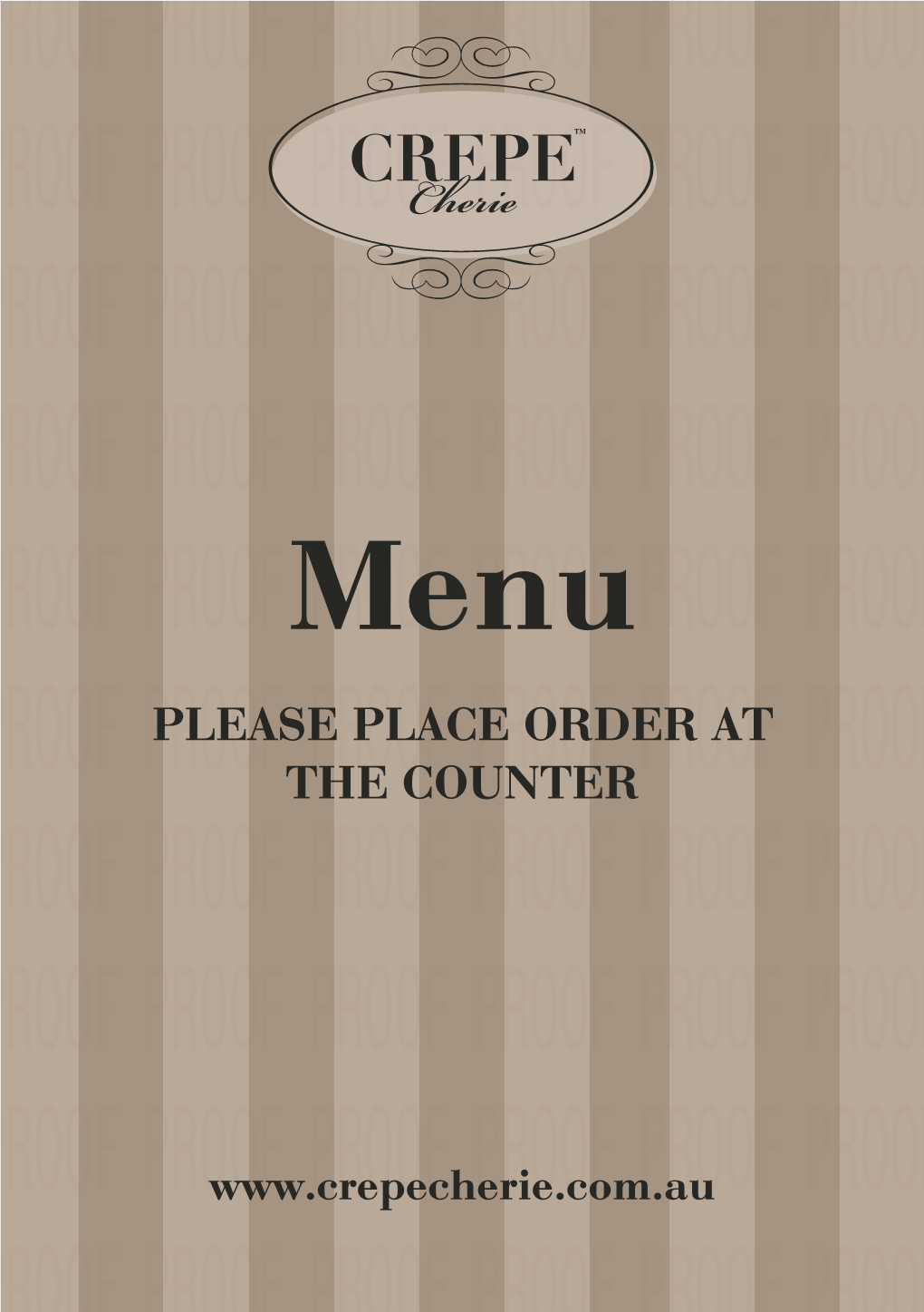 Please Place Order at the Counter