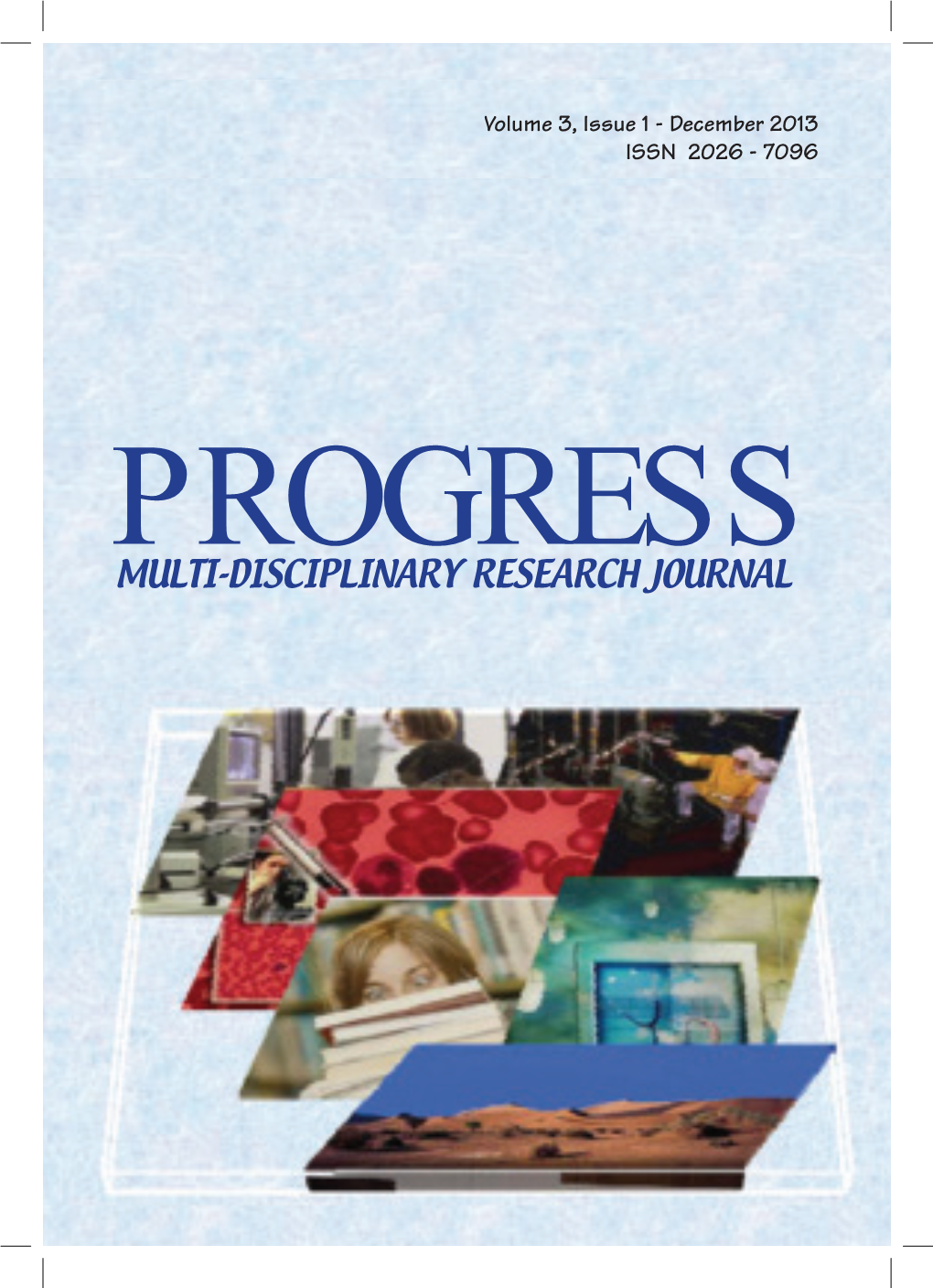 Progress Volume 3, December 2013.Pdf