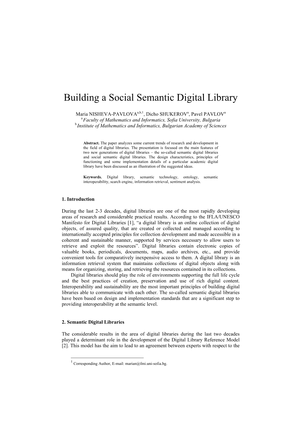 Building a Social Semantic Digital Library