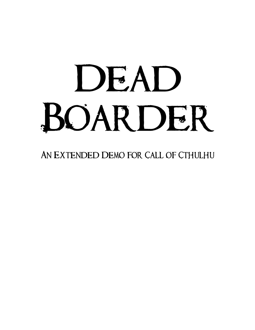 Dead Boarder