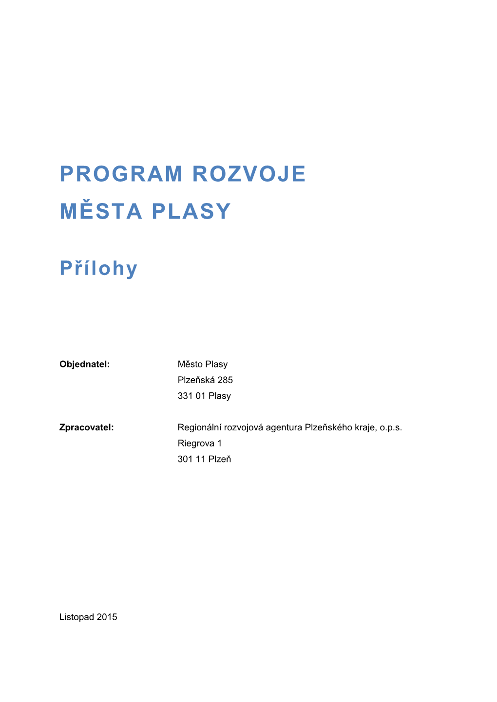 Program Rozvoje Města Plasy