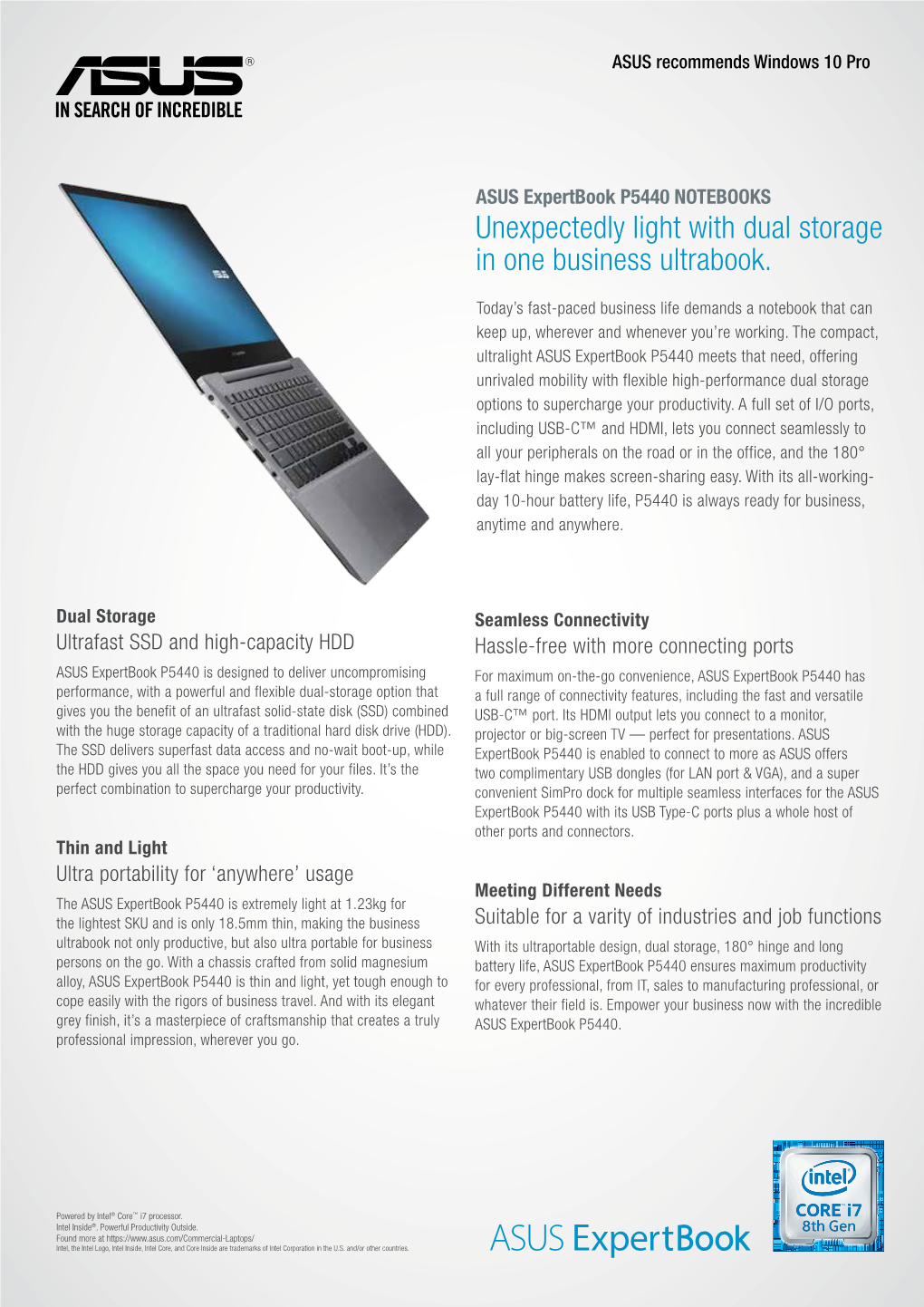 Unexpectedly Light with Dual Storage in One Business Ultrabook