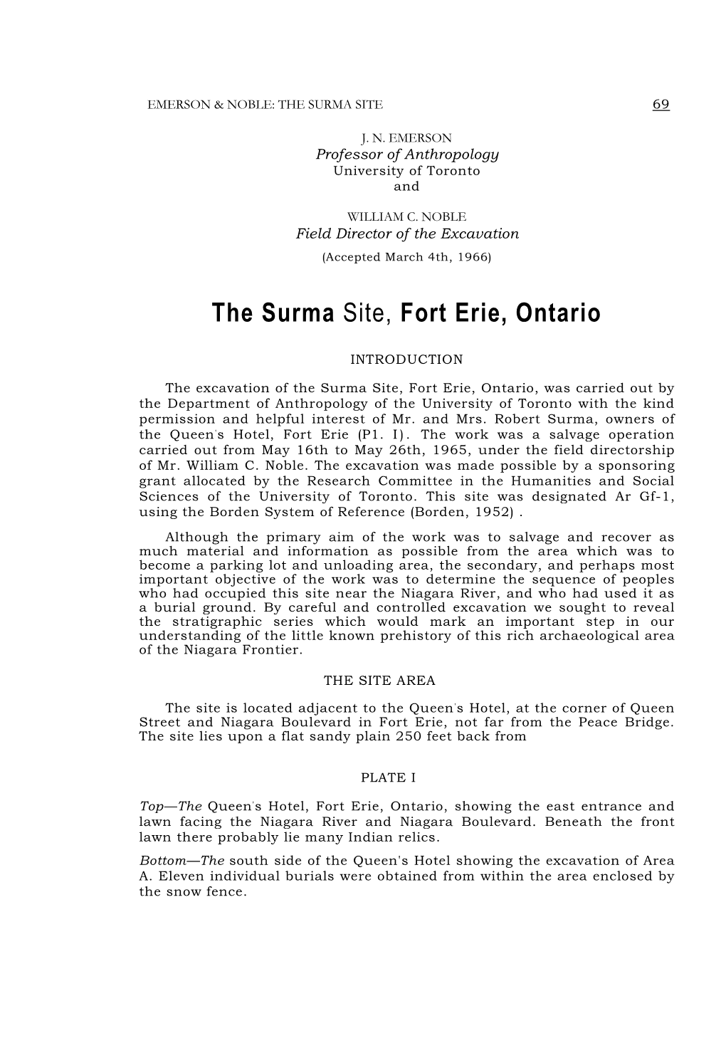 The Surma Site, Fort Erie, Ontario