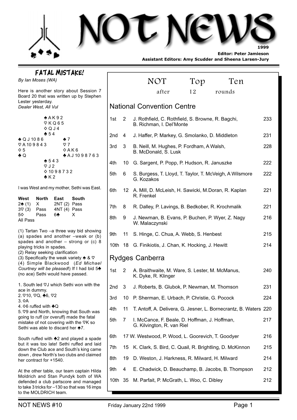 NOT Top Ten Here Is Another Story About Session 7 After 12 Rounds Board 20 That Was Written up by Stephen Lester Yesterday