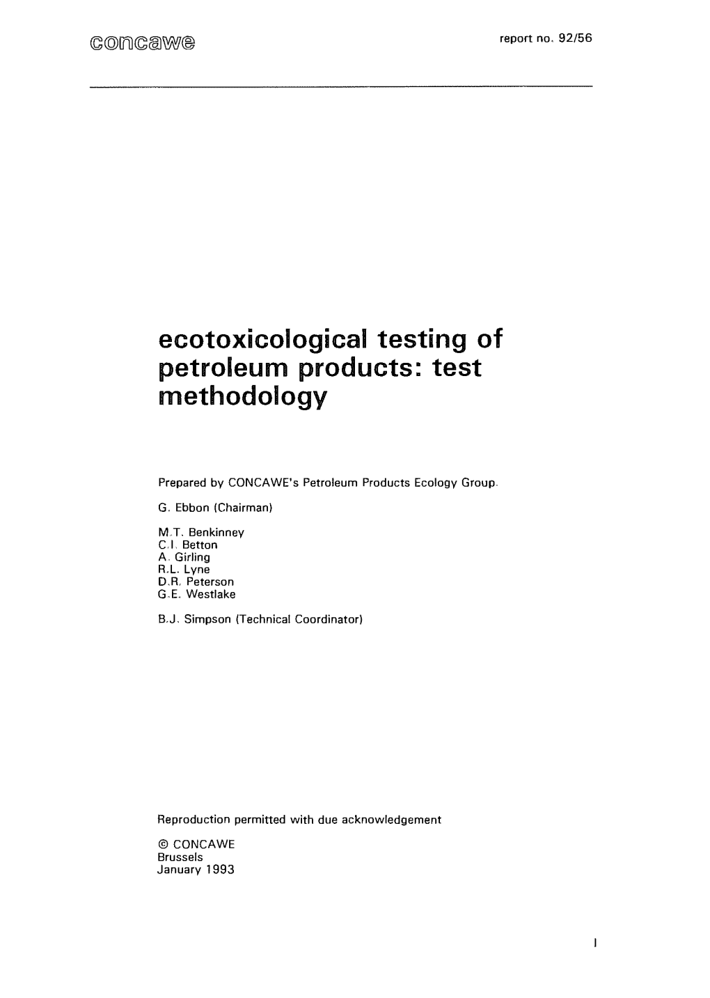 Ecotoxicological Testing Of