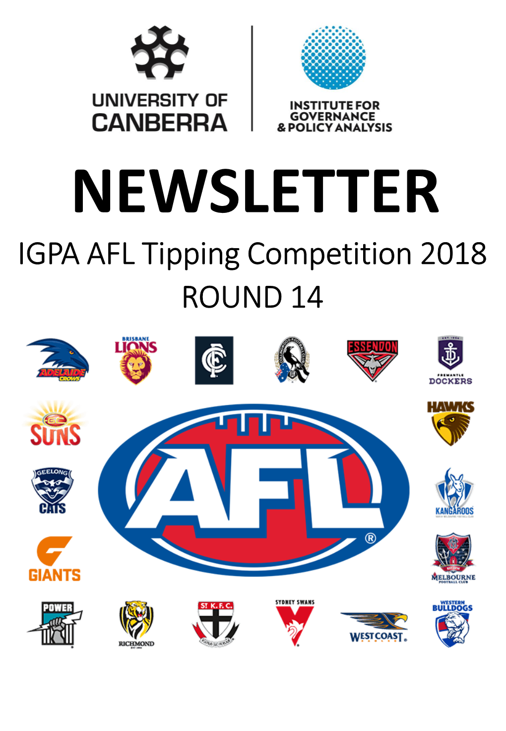 IGPA AFL Tipping Competition 2018 ROUND 14 ROUND 14
