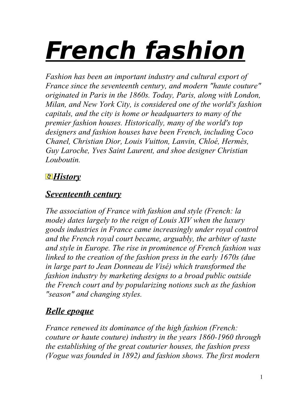 French Influence on Early C19th Fashion