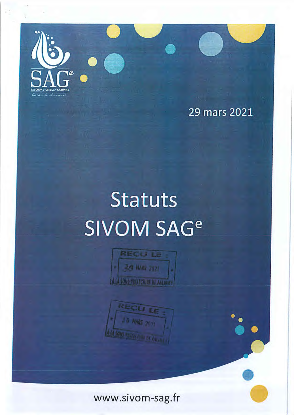 SAGG • Statuts SIVOM SAGE