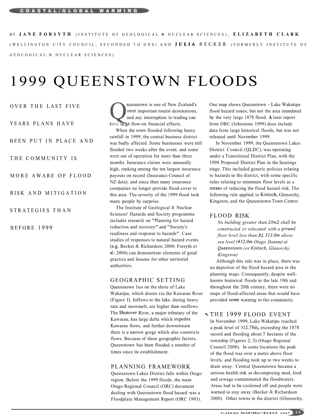 1999 Queenstown Floods