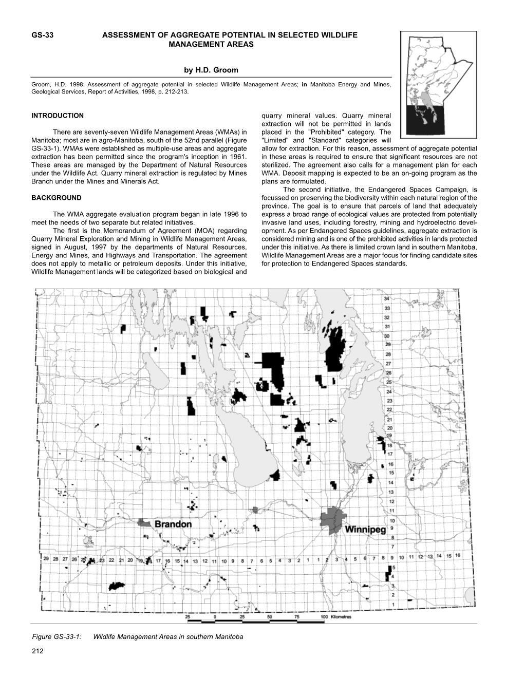 Gs-33 Assessment of Aggregate Potential in Selected Wildlife Management Areas