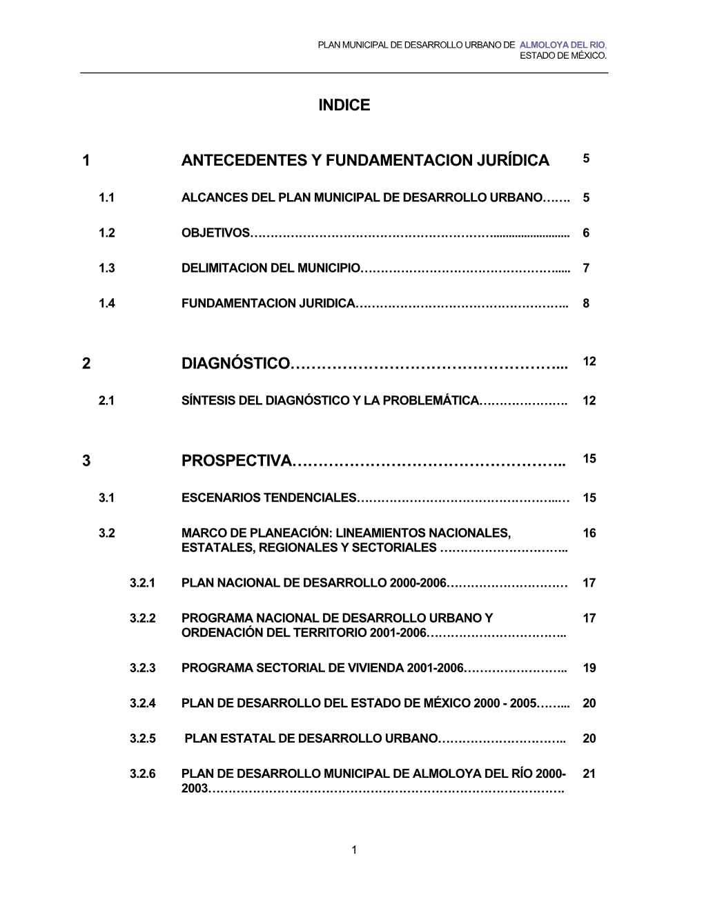 Indice 1 Antecedentes Y Fundamentacion Jurídica