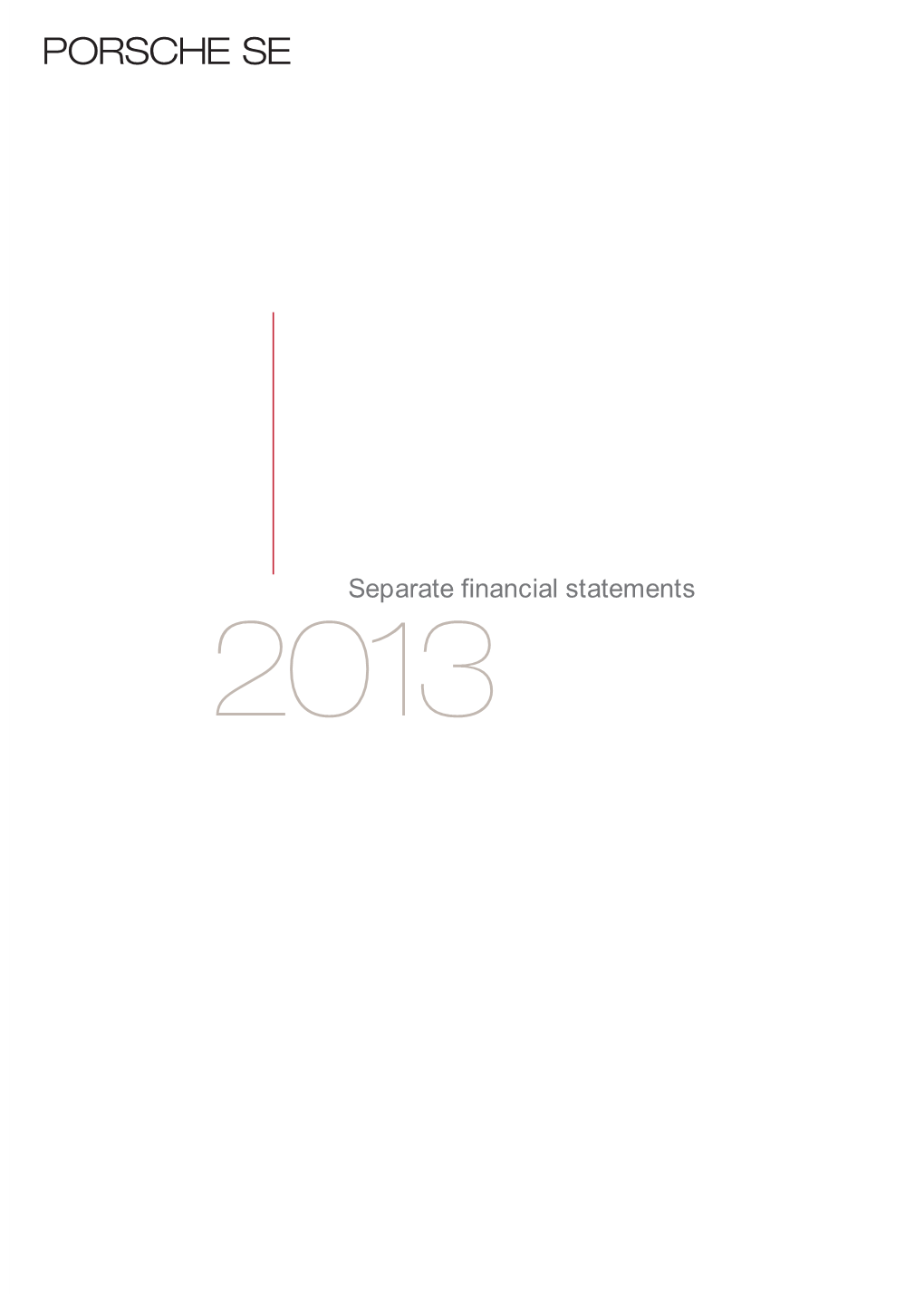 Separate Financial Statements Fiscal Year 2013