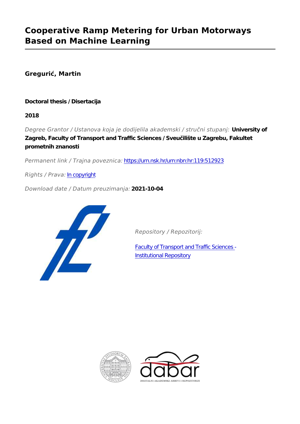 Cooperative Ramp Metering for Urban Motorways Based on Machine Learning