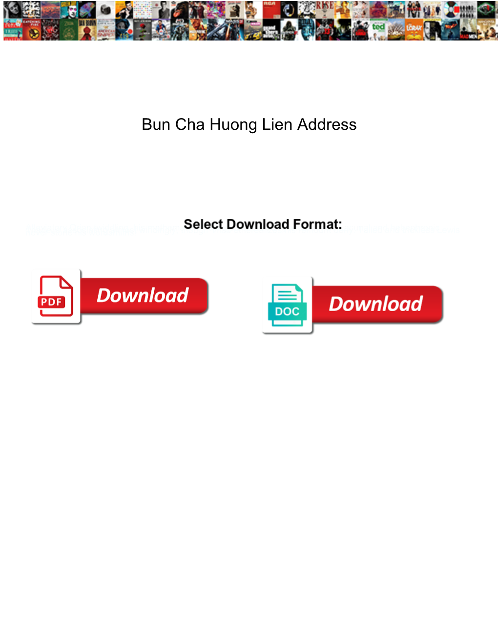 Bun Cha Huong Lien Address