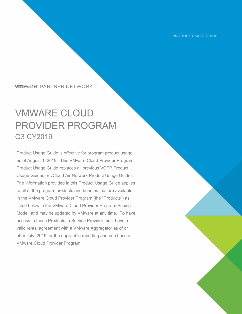 Vmware Cloud Provider Program Q3 Cy2019