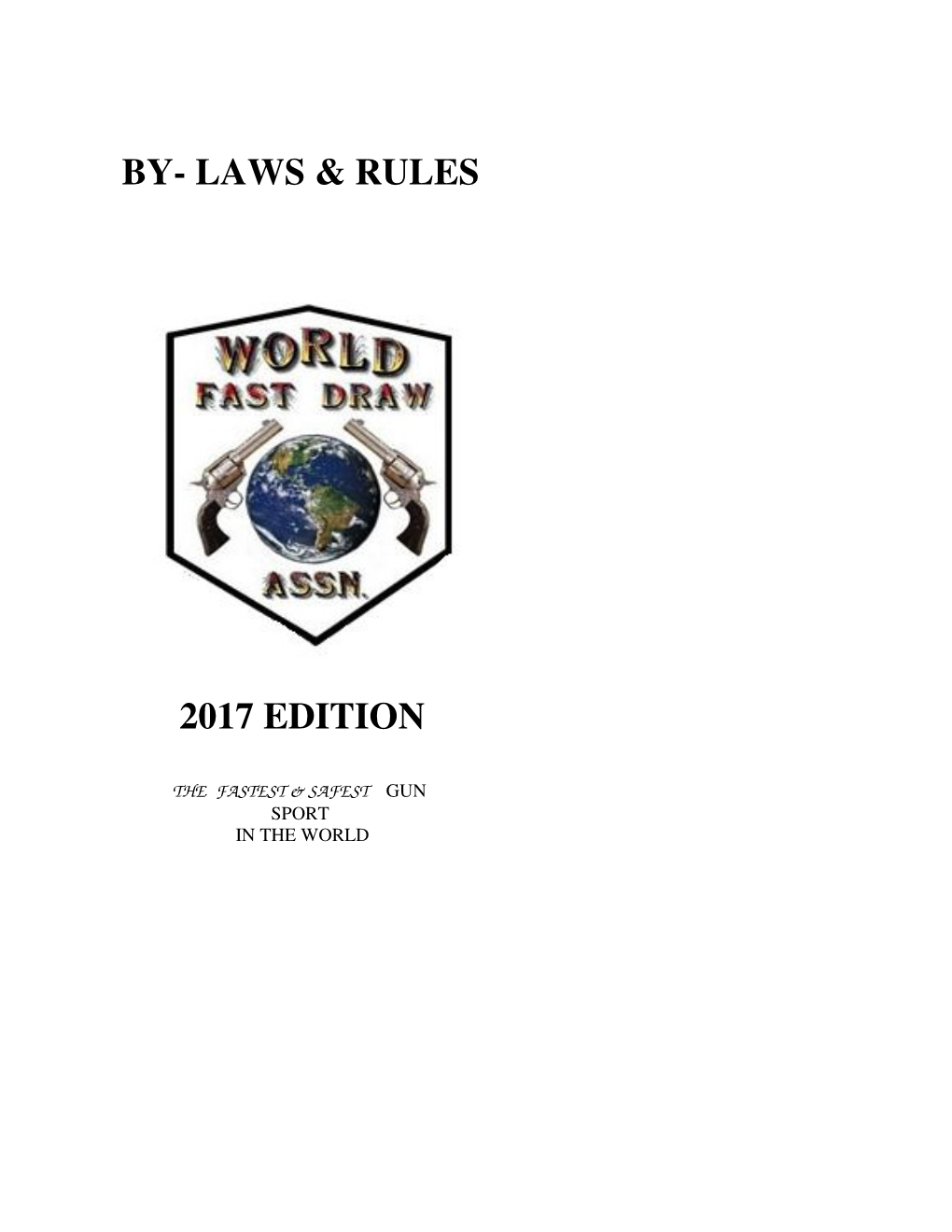 By- Laws & Rules 2017 Edition