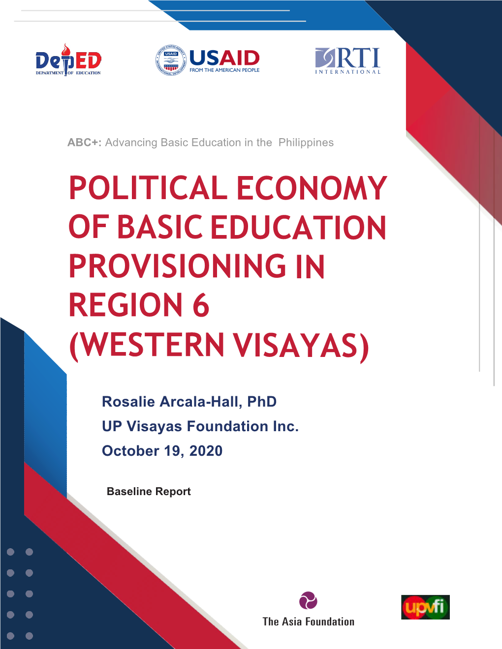 Political Economy of Basic Education Provisioning in Region 6 (Western Visayas)