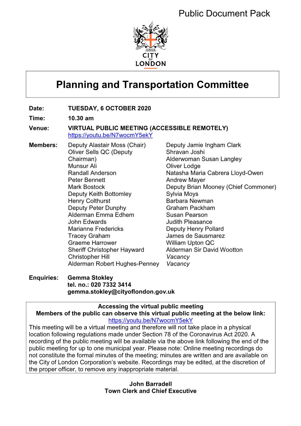 (Public Pack)Agenda Document for Planning and Transportation