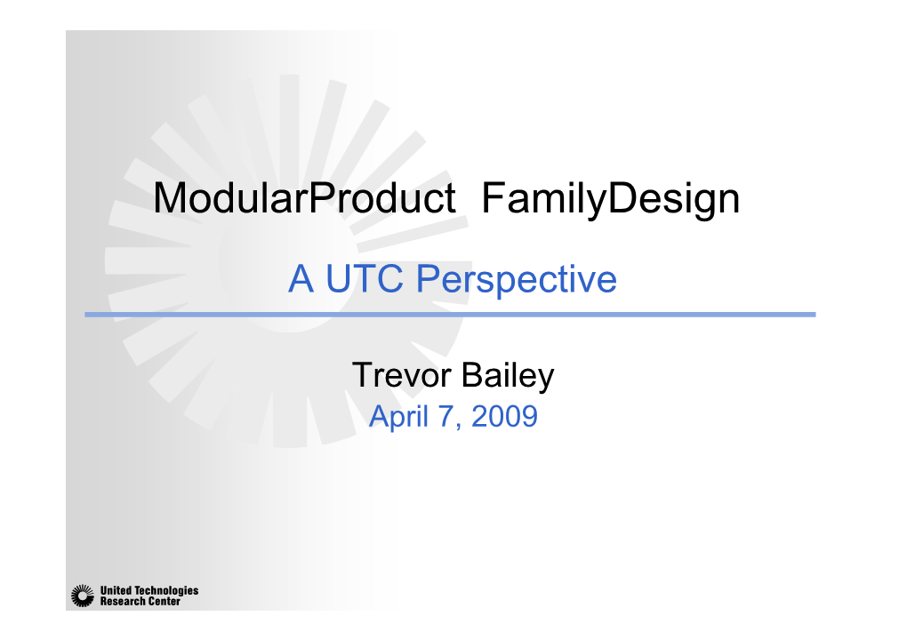 Modularproduct Familydesign