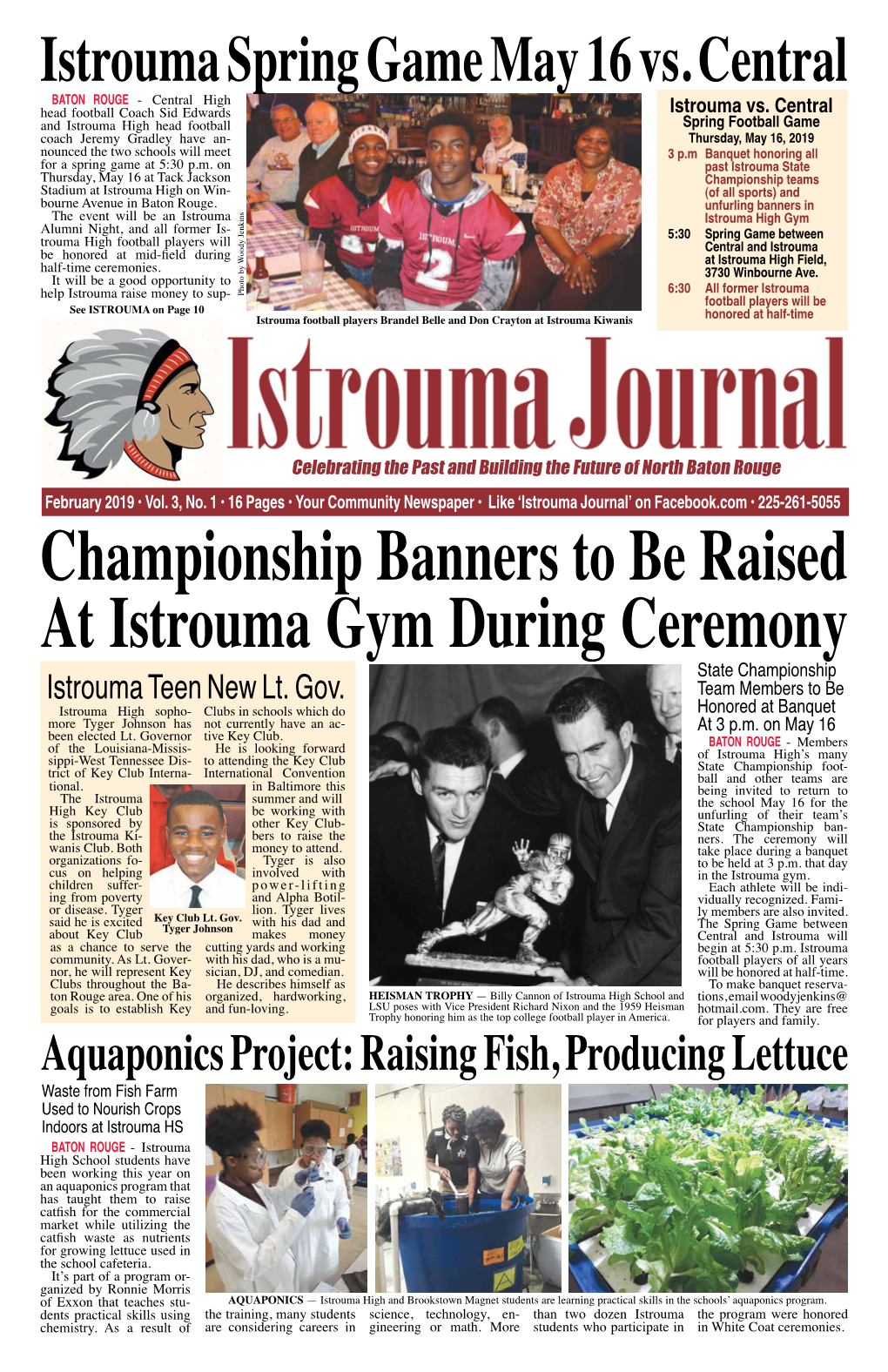 Championship Banners to Be Raised at Istrouma Gym During Ceremony State Championship Istrouma Teen New Lt