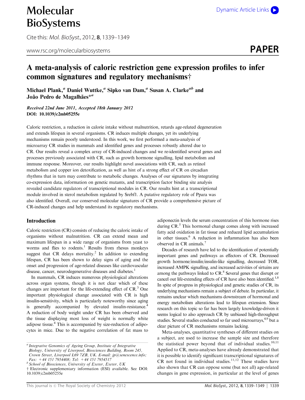 Molecular Biosystems PAPER