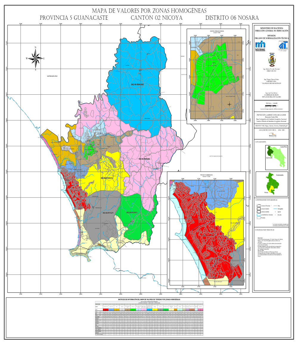 Mapa Del Cantón Nicoya 02, Distrito 06