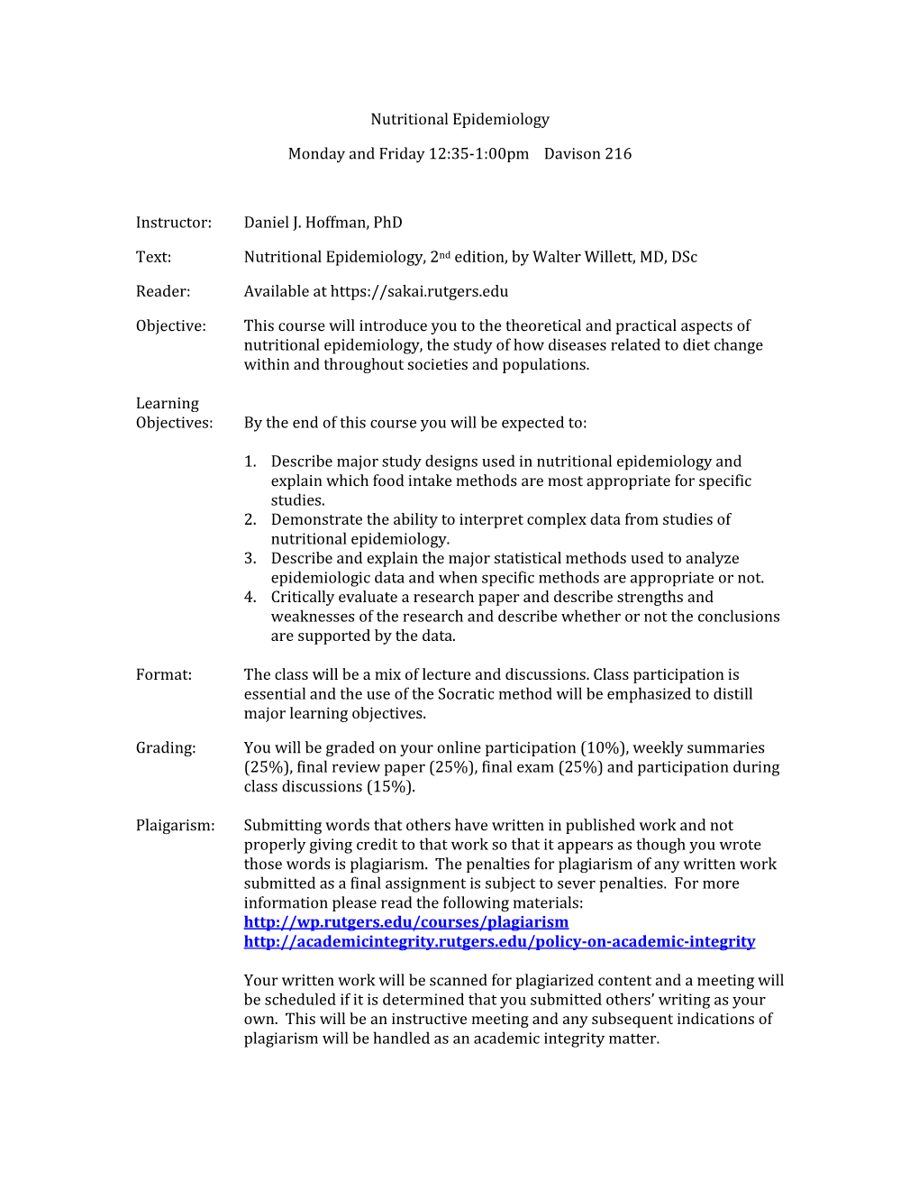 16:709:530. Nutrition Epidemiology (3) (333K PDF)