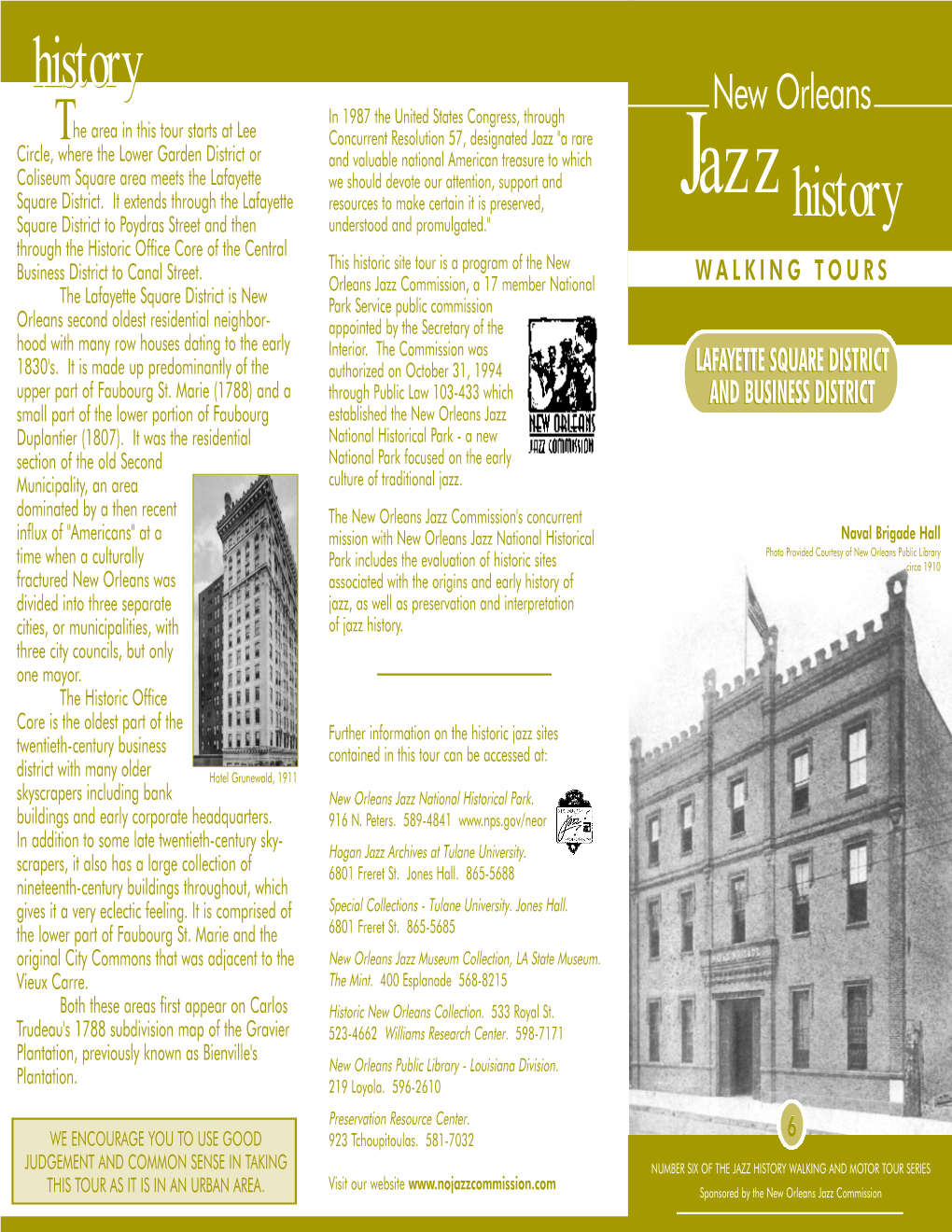 New Orleans Jazz History Walking Tours