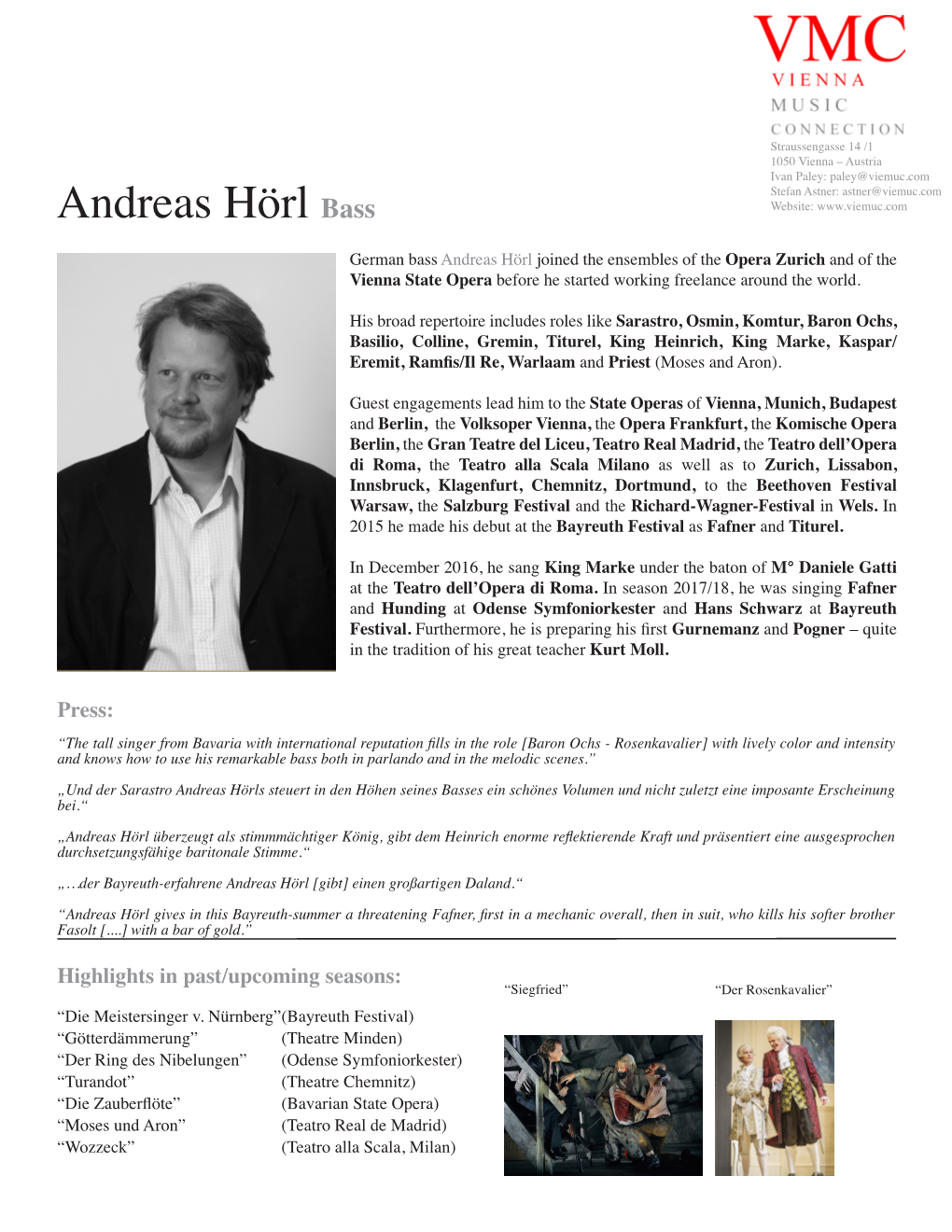 Andreas Hörl Bass Website
