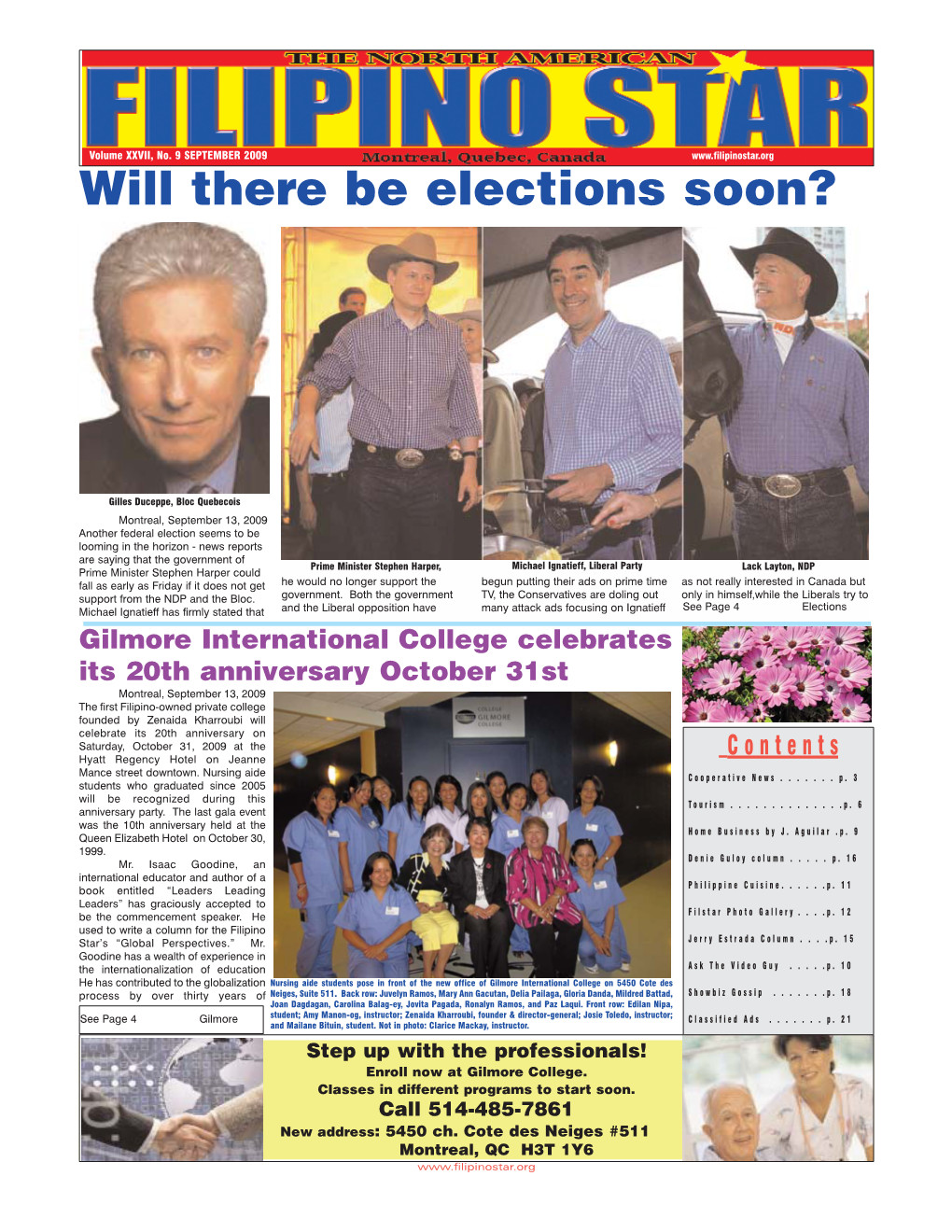 SEPTEMBER 2009 Will There Be Elections Soon?