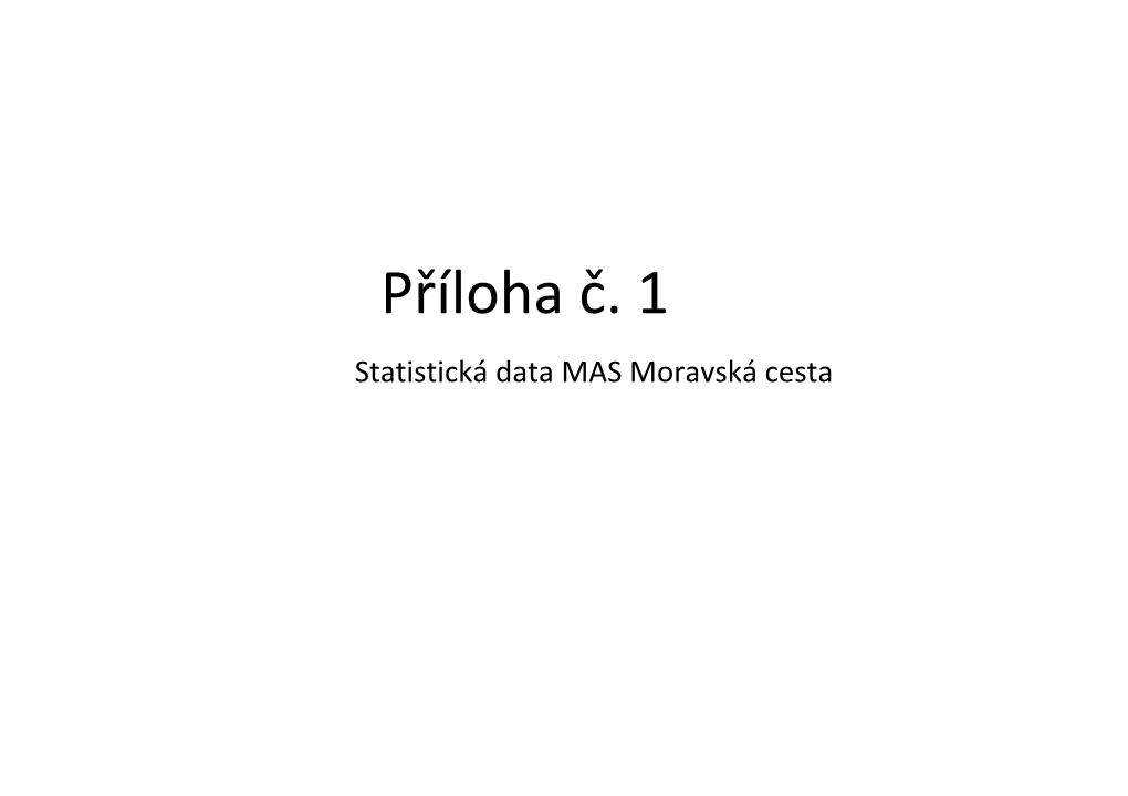 Statistická Data MAS Moravská Cesta OBSAH